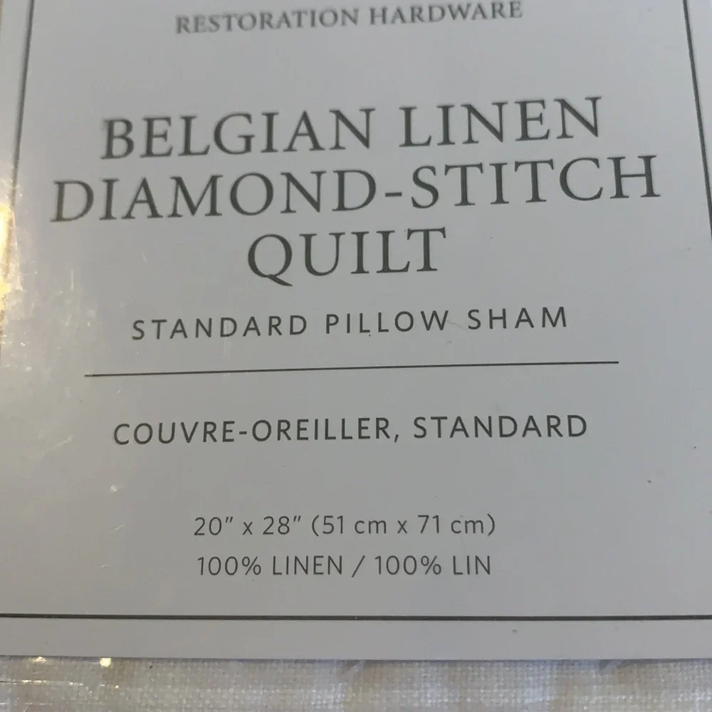 Restoration Hardware Belgian White Standard Sham